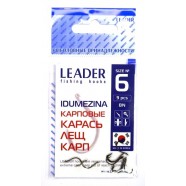Рибальські гачки, №6, Leader Idumezina, 9шт/уп, колір BN